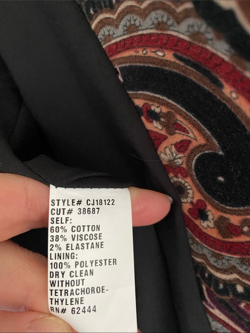 Nicole Miller Collection Paisley Tailored Blazer - Picture 5 of 10